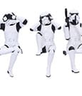Stormtrooper Figuren Three Wise Sitting Stormtroopers 11 cm