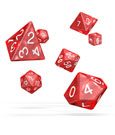 Oakie Doakie Dice Würfel RPG-Set Marble - Rot (7)