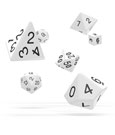 Oakie Doakie Dice Würfel RPG-Set Solid - Weiß (7)