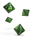 Oakie Doakie Dice W8 Würfel 18 mm Goyf Marble - Grün (4)