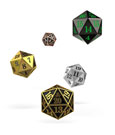 Oakie Doakie Dice W20 Spindown-Würfel Set Metal (5)