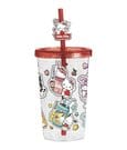 Hello Kitty and Friends Becher mit Strohhalm American Diner Version