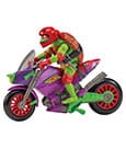 Die Abenteuer der Teenage Mutant Ninja Turtles Actionfigur mit Fahrzeug Raphael & Purple Dragon 12 cm