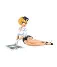 Natacha Resin Statue Pause Lecture 15 cm