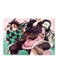 Demon Slayer: Kimetsu no Yaiba Fabric Poster Tanjiro And Nezuko 84 x 118 cm