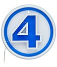 Fantastic Four LED Wandleuchte Logo Neon