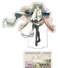 Hatsune Miku x Katsushika Hokusai iXima Die-Cut Acrylaufsteller Shinagawa Gotenyama on the Tokaido 10 cm (5)