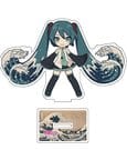 Hatsune Miku x Katsushika Hokusai iXima Die-Cut Acrylaufsteller The Great Wave off Kanagawa (Chibi) 10 cm (5)
