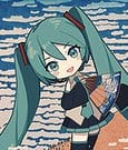 Hatsune Miku x Katsushika Hokusai iXima Postcard Fine Wind, Clear Morning (Chibi Character) (10)