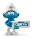 Die Schlümpfe Mini-Figur Schlumpf mit Schild (Keep on Smurfin') 5 cm