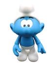 Die Schlümpfe Vinyl Figur Schlumpf Weiß und Blau - Flocked 19 cm