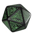 Viridian Würfel Jumbo Würfel Dungeon Room Generator D20 Schwarz