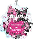 Sanrio Pink Black Party Series Acryl Schlüsselanhänger My Melody & Kuromi 7 cm