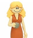 Es war einmal... Gummi-Minifigur Pierrette 9 cm