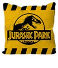 Jurassic Park Kissen Caution Yellow Logo 40 x 40 cm