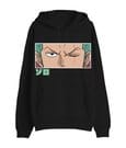 One Piece Sweater Roronoa Zoro Eyes Schwarz