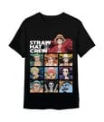 One Piece T-Shirt Straw Hat Crew Schwarz
