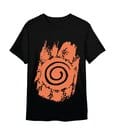 Naruto Shippuden T-Shirt Retro Logo Schwarz