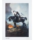Frank Frazetta Kunstdruck Death Dealer I Rainbow Lava Holofoil 61 x 41 cm - ungerahmt
