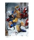 Marvel Kunstdruck Wolverine vs Omega Red 46 x 61 cm - ungerahmt