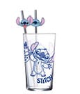 Lilo & Stitch Glas Tumbler mit Trinkhalmen Stitch 485 ml