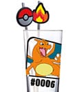 Pokémon Glas Tumbler mit Trinkhalmen Glurak 480 ml