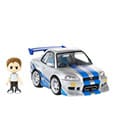 Fast & Furious Q-Village Fahrzeug mit Minifigur Nissan Skyline GT-R (R34) 9 cm