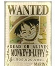 One Piece LED Wandleuchte Wanted Luffy 30 cm