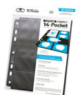 Ultimate Guard 14-Pocket Compact Pages Standardgröße & Mini American Schwarz (10)