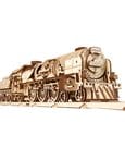 Ugears 3D-Holzpuzzle V-Express Dampflokomotive mit Schlepptender