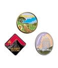 Herr der Ringe Trilogie Pin-Set Hobbiton, Rivendell & Mount Doom