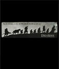 Herr der Ringe Leder Lesezeichen Fellowship Silhouette