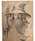 Der Hobbit Kunstdruck Portrait of Gandalf the Grey 21 x 28 cm