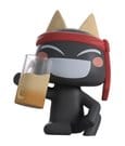Doko Demo Issyo Vinyl Figur Kuro 9 cm