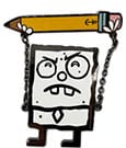 SpongeBob Schwammkopf Ansteck-Pin KritzelBob 5 cm