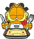 Garfield Ansteck-Pin Disco Garfield Lasagna Dinner 5 cm
