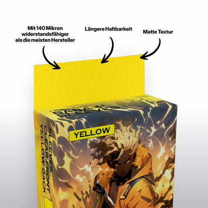 Baba Sleeves - Matte Gelbe / Yellow Hüllen Standard Size (100 Sleeves)