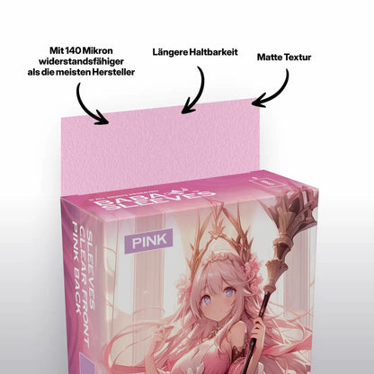 Baba Sleeves - Matte Pinke / Pink Hüllen Standard Size (70 Sleeves)
