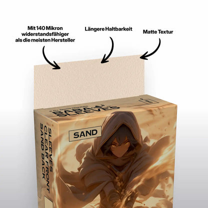 Baba Sleeves - Matte Beige / Sand Hüllen Standard Size (100 Sleeves)
