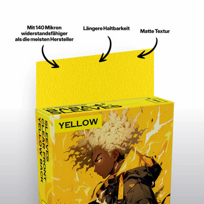Baba Sleeves - Matte Gelbe / Yellow Hüllen Japan Size (60 Sleeves)