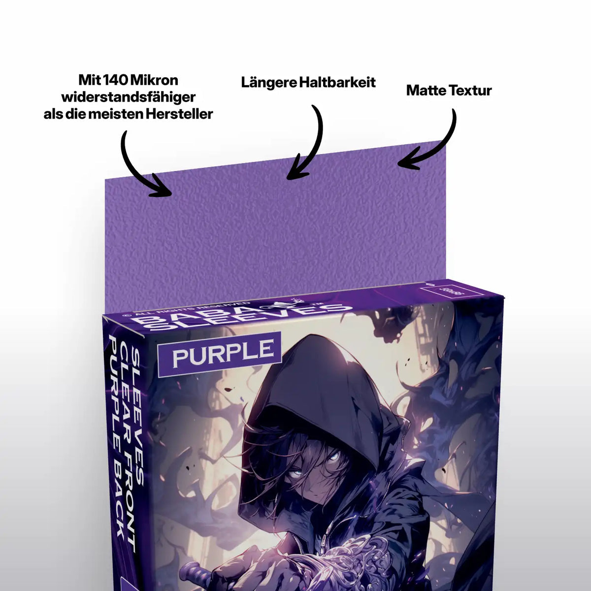 Baba Sleeves - Matte Lila / Purple Hüllen Japan Size (60 Sleeves)