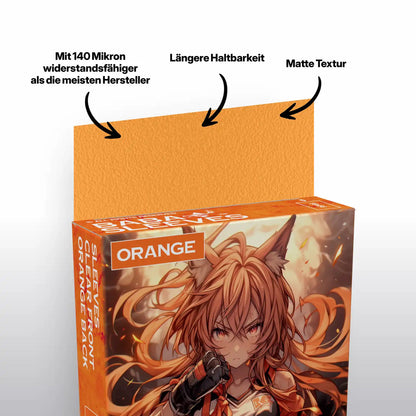 Baba Sleeves - Matte Orange / Orange Hüllen Japan Size (60 Sleeves)