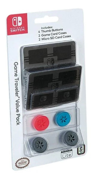 BIGBEN - Nintendo Switch - Pack Traveler mit Thumbgrips, Boxen - NNS224
