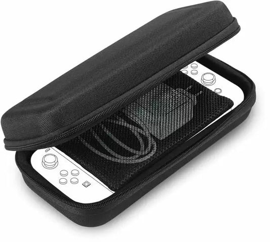 BIGBEN - Nintendo Switch - Transporttasche Case-L mit Tempered Glass / Schutzfolie - schwarz