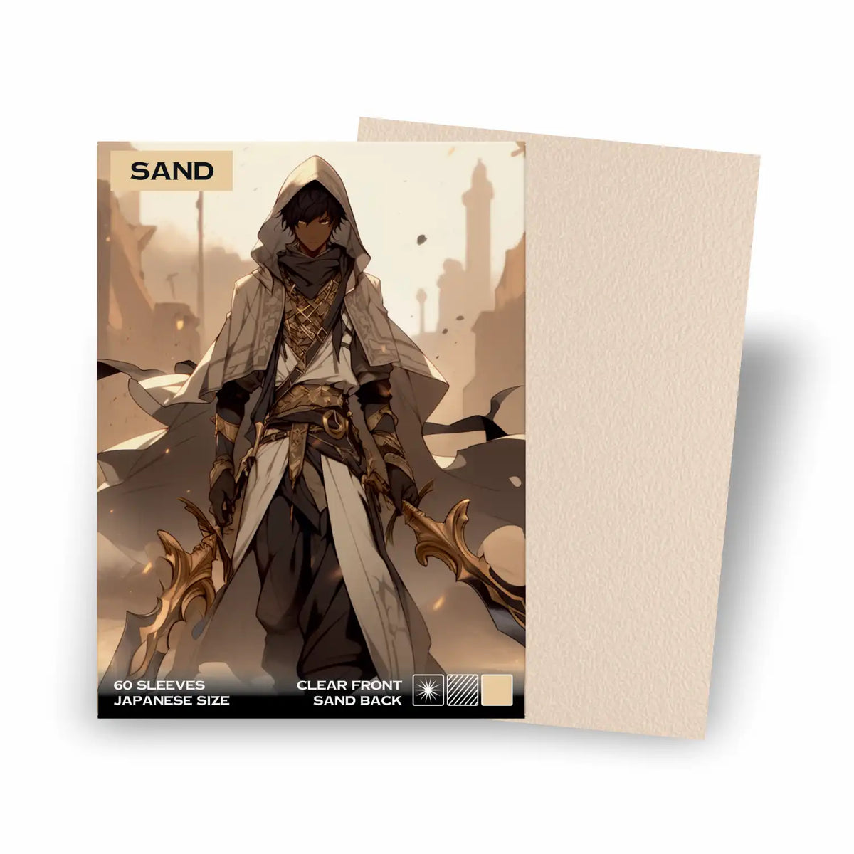 Baba Sleeves - Matte Beige / Sand Hüllen Japan Size (60 Sleeves)
