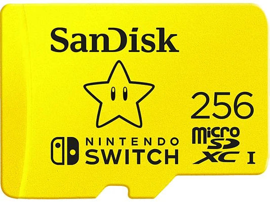 SANDISK - microSDXC™ Speicherkarte für Nintendo Switch - 256 GB - Gelb / Super Mario