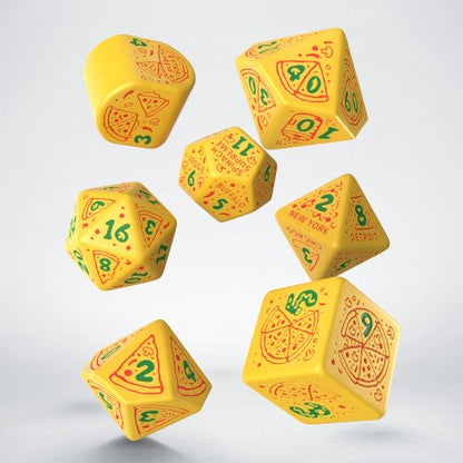 Q Workshop - Pizza: Margherita 7pc RPG Dice Set