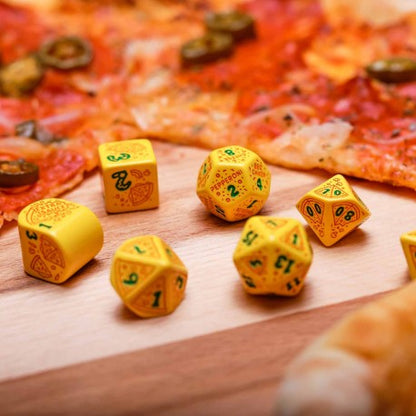 Q Workshop - Pizza: Margherita 7pc RPG Dice Set