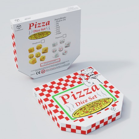 Q Workshop - Pizza: Margherita 7pc RPG Dice Set