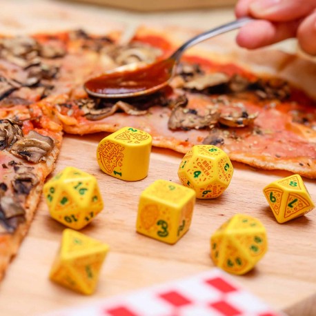Q Workshop - Pizza: Margherita 7pc RPG Dice Set